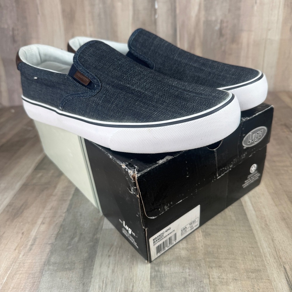NEW Lugz Men's 10 Blue Bandit Slip On With Box